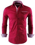 Mens Premium Casual Inner Layered Dress Shirt